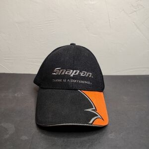 Snap On Tools Mesh Hat Cap Strap Back One Size Black Orange Choko Motosports Men